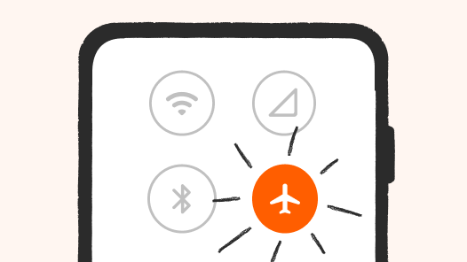 Celular em modo avião